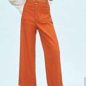 Maeve Colette Cropped Wide Leg Pants